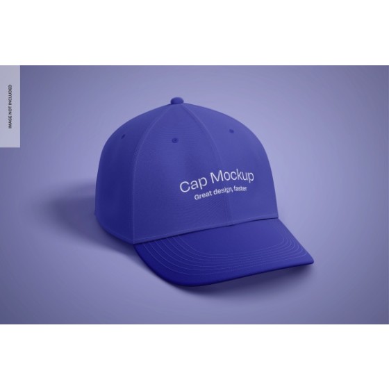 Blue Baseball Cap Logo Mockup for Brand Hat Design Display